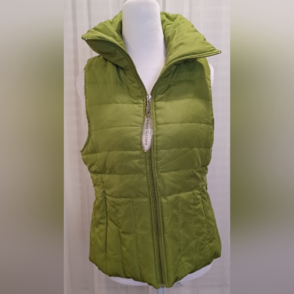 NWT SUPER Cozy Lime Green Down Vest